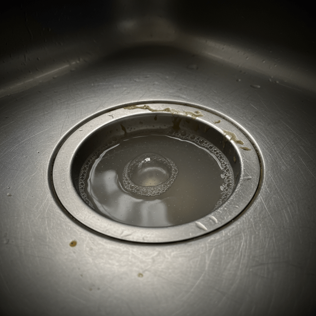 Gluckernder Abfluss als Warnsignal für verstopfte Rohre